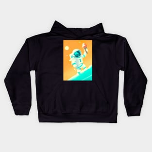 Astronaut with Ice Cream Kids Hoodie